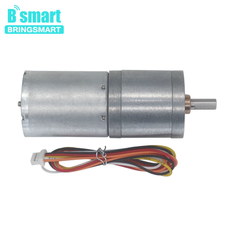 Bringsmart JGA25-2430 DC 12 В 24 В Бесщеточный Мотор шестерня электродвигатель 14-1550 об/мин с контролем скорости тормоза BLDC мотор длинный Lifetim