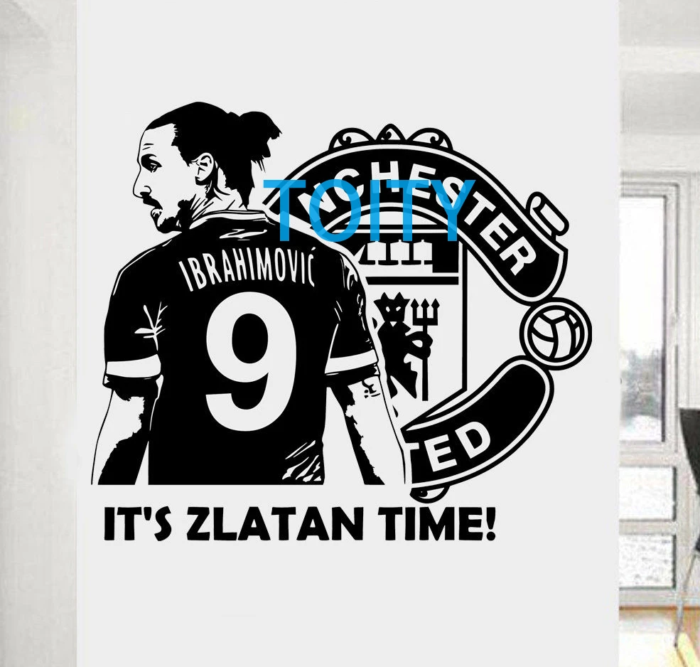 Златан Ибрагимов Наклейка на стену шведский футболист виниловая наклейка