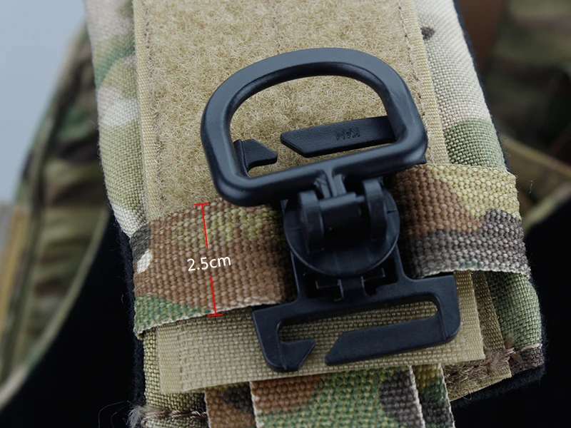 Вращающаяся на 360 градусов лента с кольцом и пряжкой MOLLE для 18 ~ 25 мм лямки