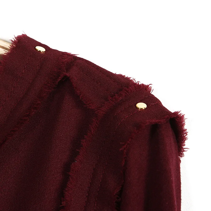 Бесплатная доставка Женская приталенная рубашка с грубой вышивкой и длинным