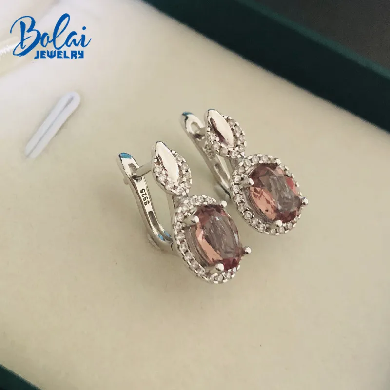 Bolai nano diaspore серьги-гвоздики, серебро 925 пробы, меняющие цвет драгоценных камней, хорошее ювелирное изделие для женщин, подружки невесты, свадебные элегантные