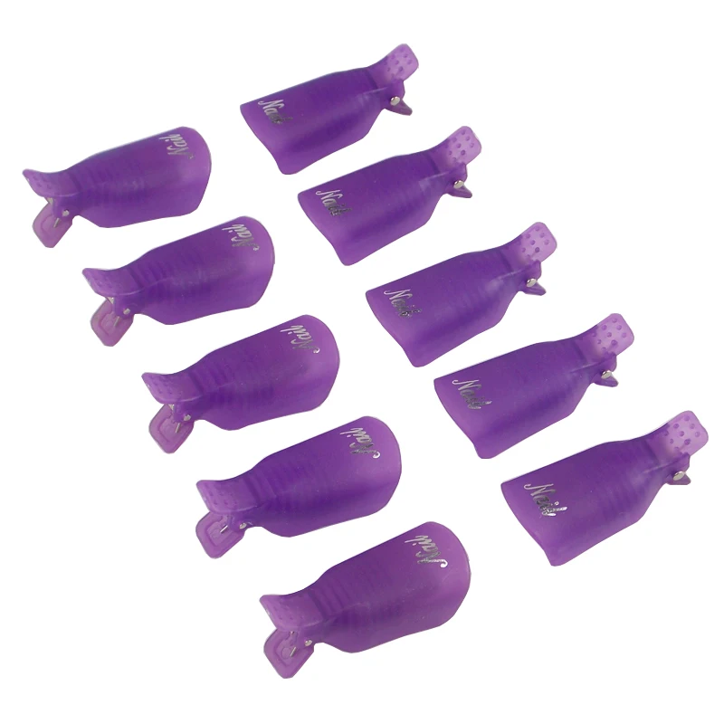 Tignish 10 шт./лот УФ LED Гель лак для ногтей удаления замачиваемых колпачков на клипсах