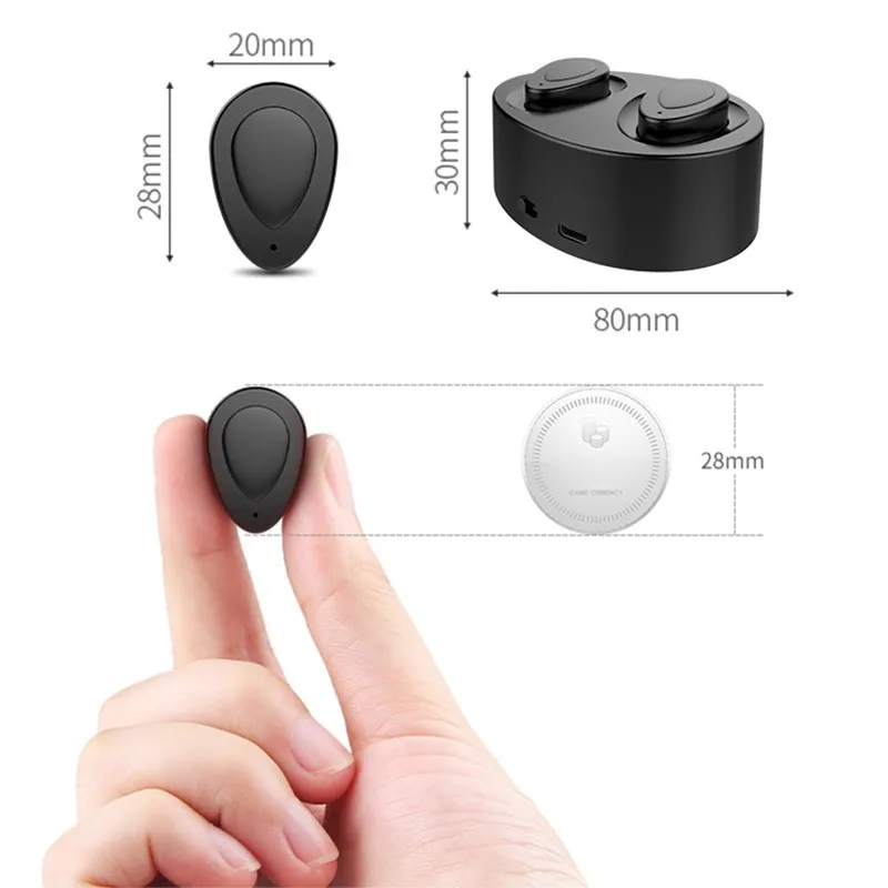 Мини TWS K2 Twins Беспроводная Bluetooth V4.1 стерео гарнитура портативное зарядное
