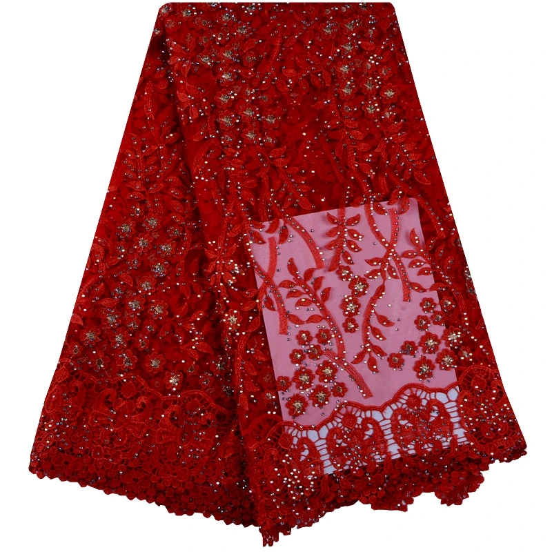 

Beaded French Tulle Net Lace With Rhinestones For Bridal Wedding Dress Embroidery Beaded French Net Lace With Stones Dress 1061B