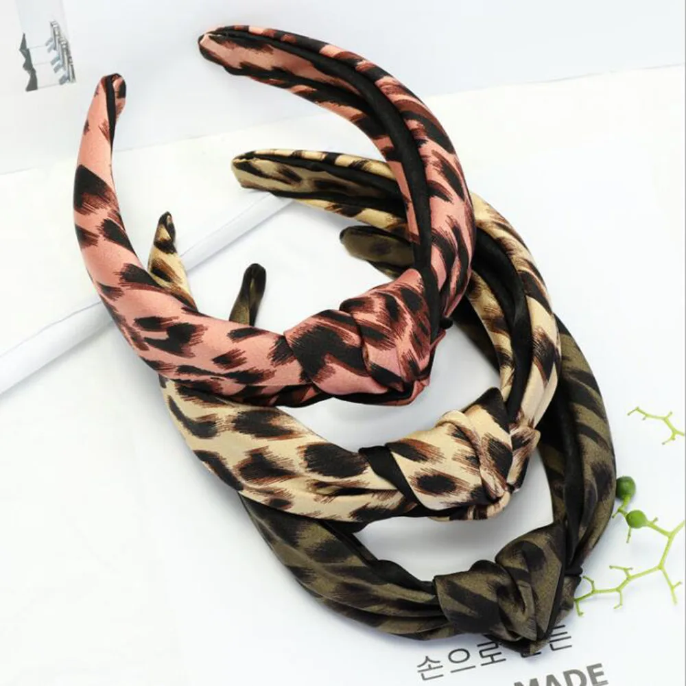 New Fashion Leopard Hairband Headband For Women Adult Spring Summer Hair Accessories Turban Hair Band Wholesale