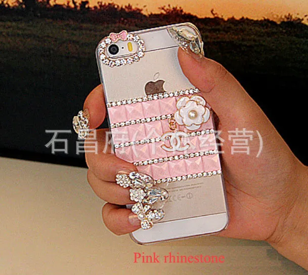 New iphone6|6plus|5 5s|4 4s rhinestone case transparent bottom colors free shipping |