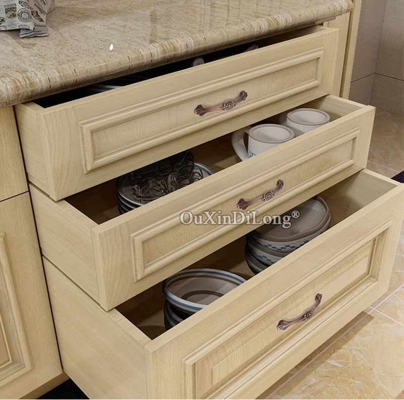 Высокое качество 2 шт Европейский ретро сплошной кухонный шкаф дверные ручки