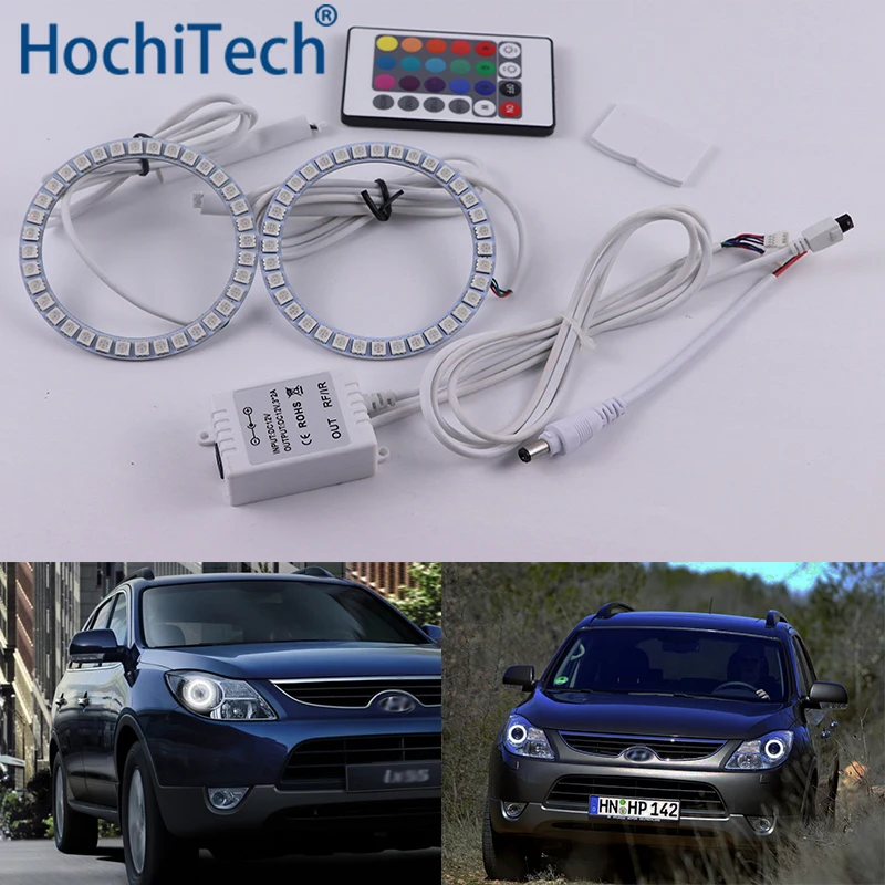 

For Hyundai veracruz ix55 2007 2008 2009 2010 2011 2012 Multi-color Led Angel Eyes Kit RGB Halo Rings Daytime Light DRL