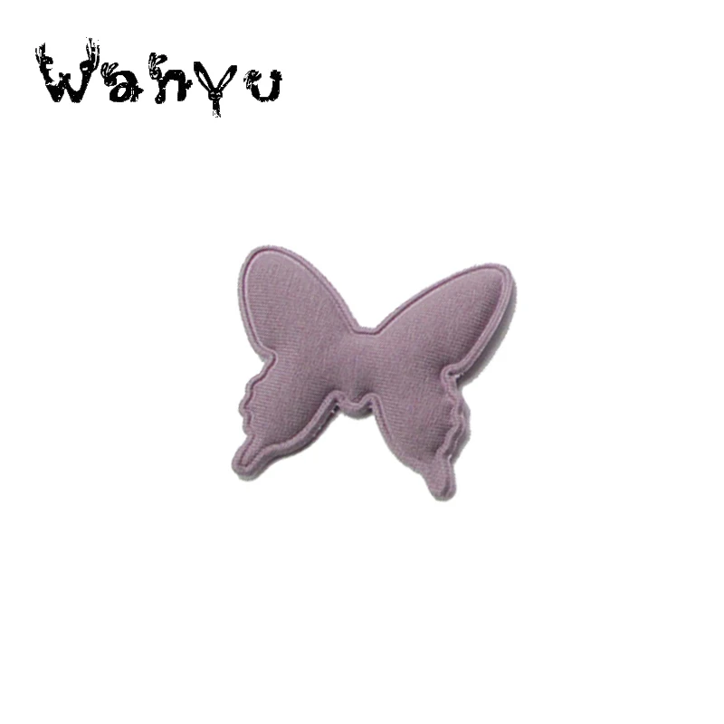 30PCS Fabric Cloth 5*4.3cm Butterfly Padded Patches Appliques For Accessoires De Vetements Hairpin | Дом и сад