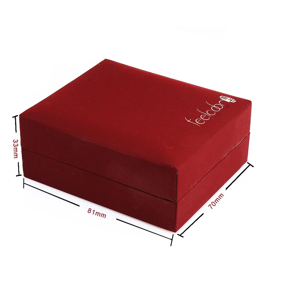 Red PU Packaging Wedding Fashion Necklace Pendant Jewelry Display Box 8.1*7*3.3cm Christmas Gift Wholesale New Arrival | Украшения и
