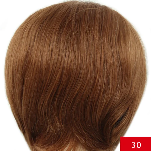 Inhair Cube 2" Смесь натуральных синтетических волос парик длинные тела волна черные парики с челкой для белых женщин Имитация топ парики - Цвет: 30