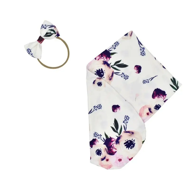 2 шт. муслиновые одеяла и повязка на голову для новорожденных | Мать ребенок