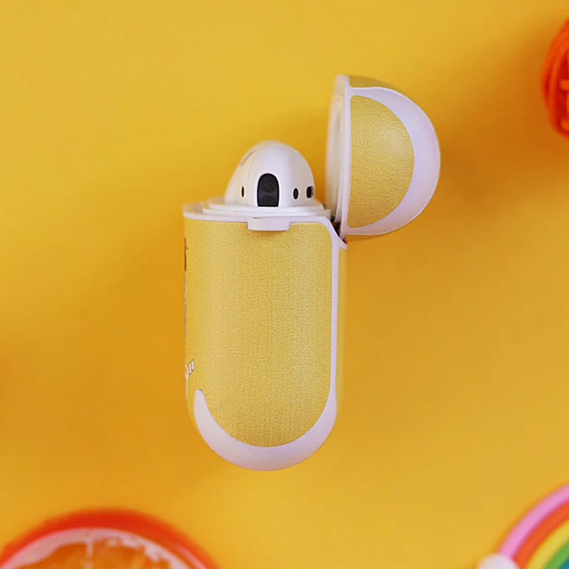 Роскошный мультяшный кожаный чехол для Apple Airpods чехол Bluetooth аксессуары для наушников Защитный чехол зарядный чехол