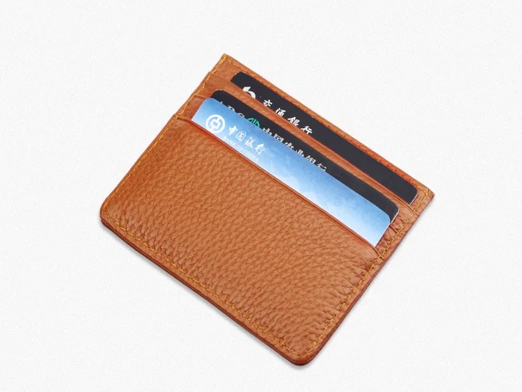 RFID супер тонкий Натуральная кожа ID держатель для карт Женский Мужской кошелёк для банковских карт кошелек Кредитная карта бизнес держатель для карт Органайзер HB49