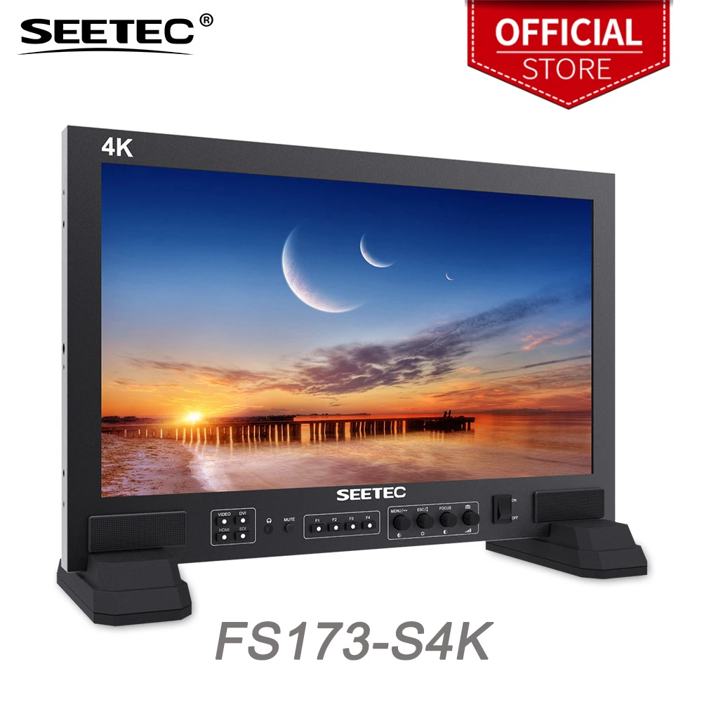 Seetec FS173-S4K 17,3 дюйма 1920x1080 Full HD 3G-SDI 4K HDMI монитор вещания для студии CCTV onitoring с UMD текстовым подсчетом