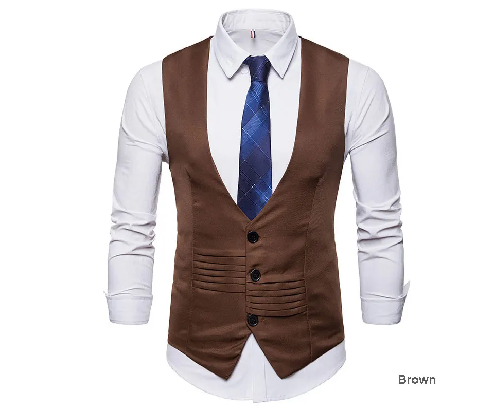 Yufeiyan повседневные жилеты для мужчин Slim Fit Мужской жилет белый для формальных и деловых встреч и торжеств жилет мужской Gilet Homme Chaleco