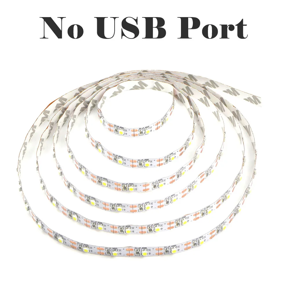 DIY DC5V источник питания 3528 SMD USB Светодиодная лента светильник 50 см 1 м 2 3 4 5 для ТВ