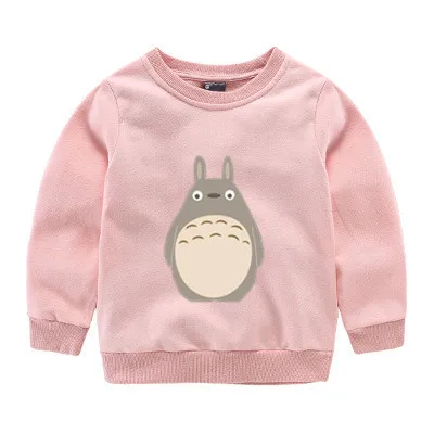 Розовый От 2 до 12 лет Totoro/Детский свитер Милая осенняя одежда для малышей Топы для мальчиков и девочек, свитер 06 - Цвет: Розовый