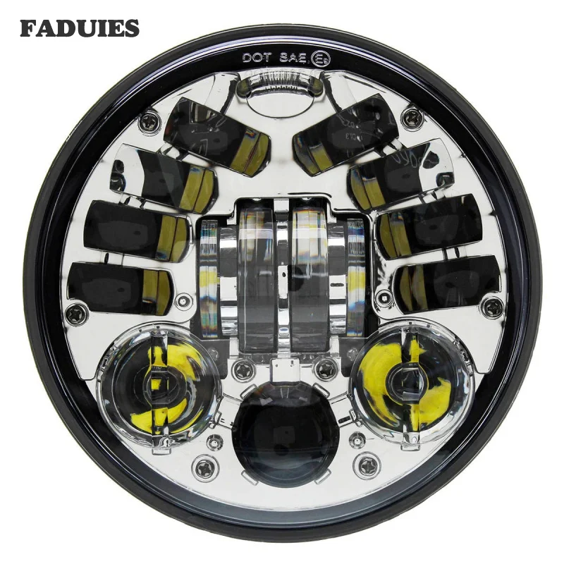 FADUIES черный 5,75 дюймов светодиодные фары для мотоциклов подходит 5,7" H4 фары для Harley sportsters XL XG XR VRSCD Dyna