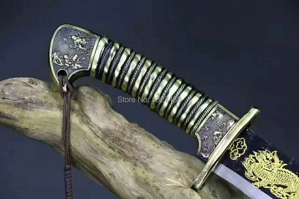Ручная работа 1095 лезвие из высокоуглеродистой стали Острый китайский KungFu Broadsword