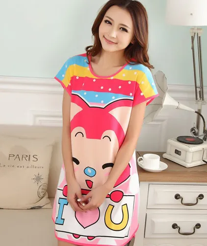 Новинка 2017 летняя стильная ночная рубашка Пижама для женщин ночное белье AZ715|summer
