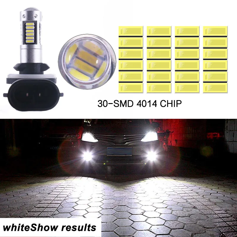 Gzkafolee 880 led 881 h27 автомобисветильник фары s противотумансветильник белый желтый 30 SMD 4014 500LM для BMW|Передние