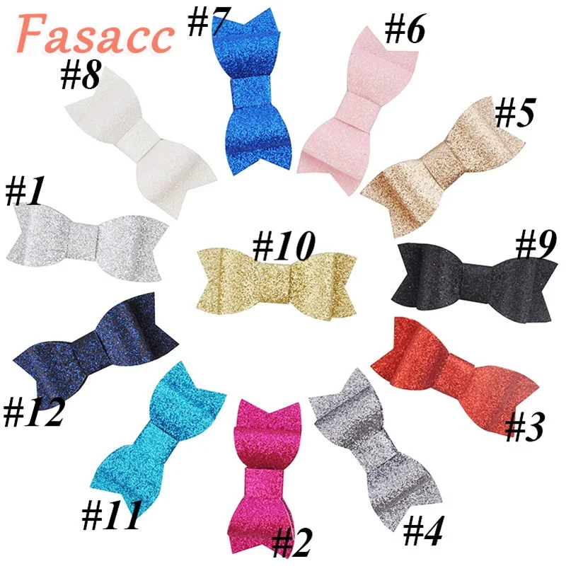 2 шт./лот бант для волос девочек блестящий зажим Аллигатор принцессы детские