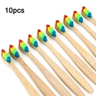 10 шт бамбуковая зубная щетка с мягкой щетиной зубной Уход за полостью рта зубная щетка для путешествий; Доступны все цвета радуги отбеливание мягкие щетинки зубной щетки