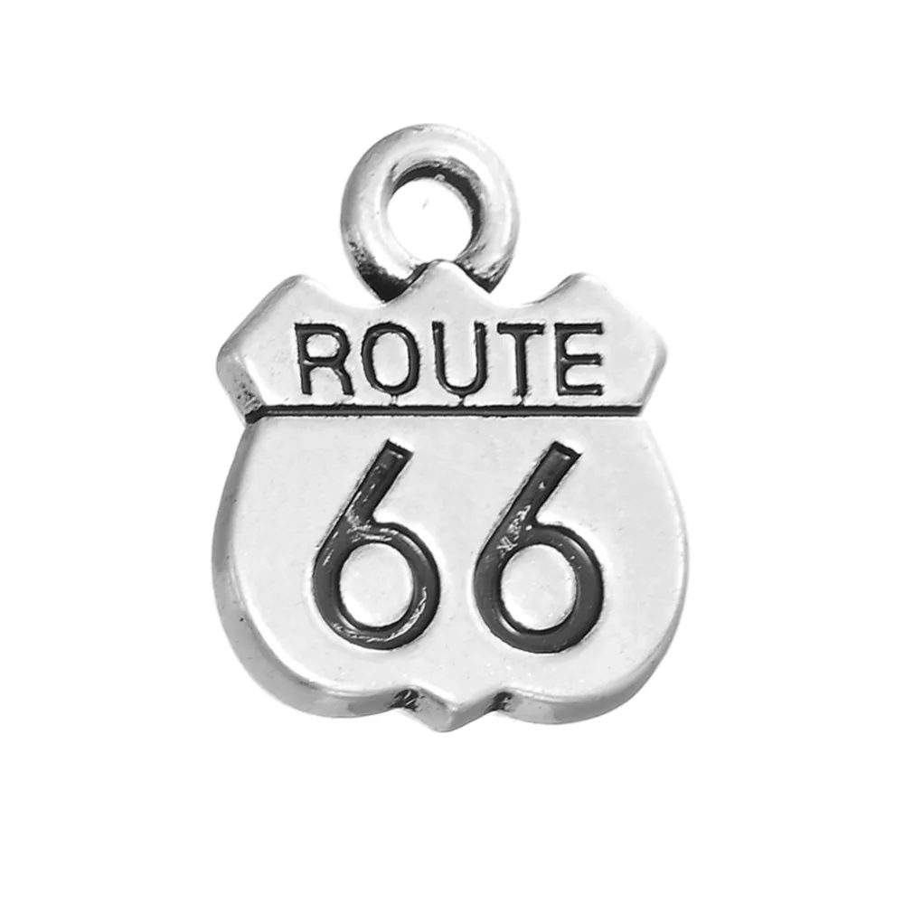 Подвеска EUEAVAN из цинкового сплава с надписью Route 66 20 шт.|Шармы| |