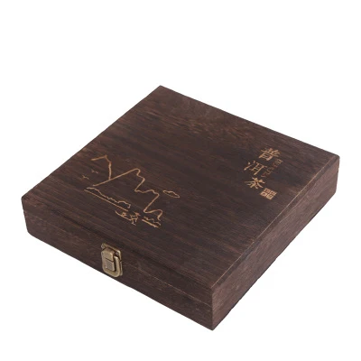 puer tea word 2 XMT-HOME чехол с откидной крышкой, деревянная коробка пуэр для чая пуэр, емкость для чая пуэр, 357 г, Юньнань, пуэр, 1 шт - Цвет: puer tea word 2