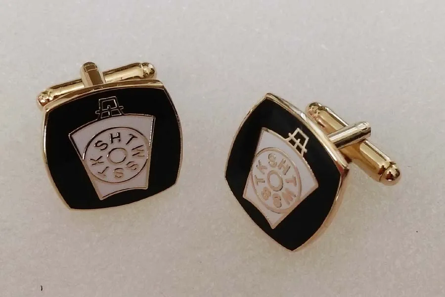 

Wholesale 10pairs/lot black enamel cufflinks Masonic Cufflinks for the Freemason cuff links for suits male