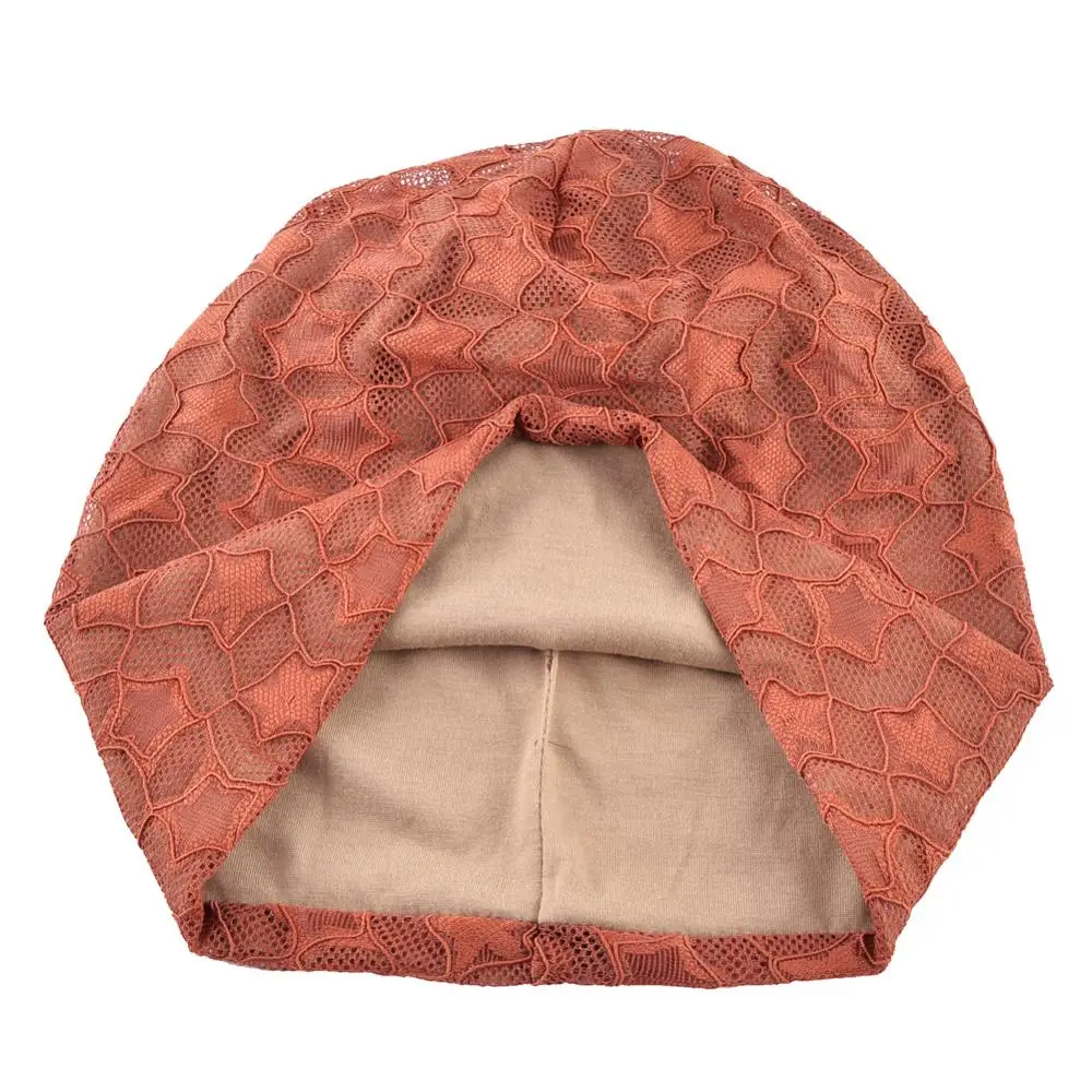 Женская вязаная шапочка Сезон весна-осень Кружевная повязка на голову тонком