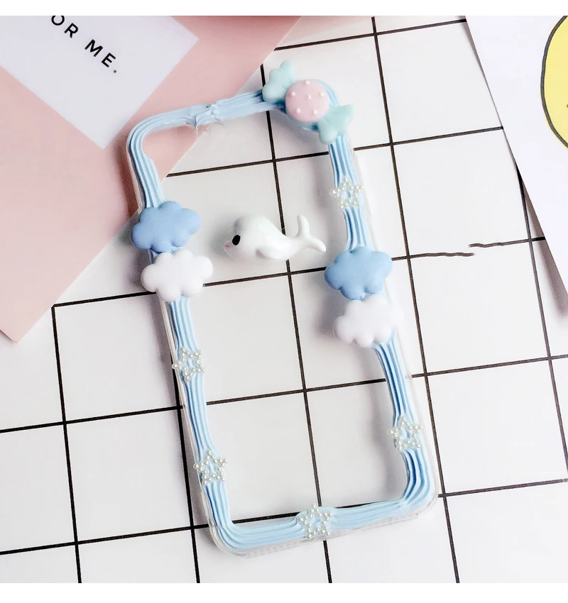 Для iPhone 4 4S 5 5S 6 6 S 7 7 S 8 Plus стерео 3D крем кукла чехол мобильный телефон Funda чехол сумка накладка на корпус маска