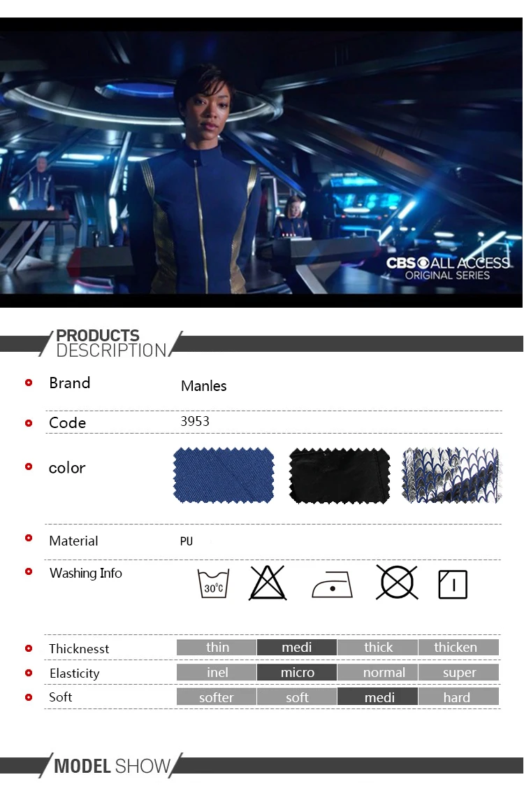 Startreks Beyond Costume костюм для косплея Майкл Бернхэм Синяя Униформа куртка брюки женская обувь для карнавального костюма на Хэллоуин наряд