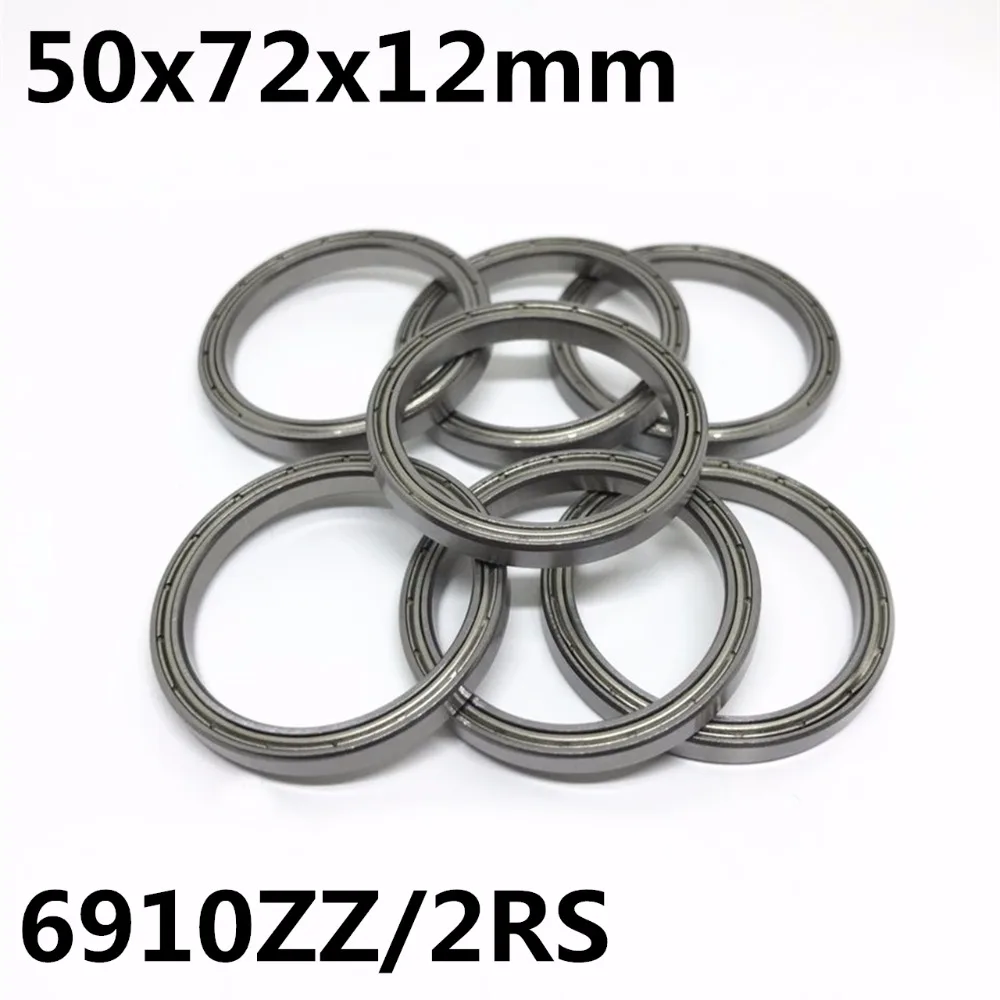 10PCS 6910ZZ 6910-2RS Thin wall ball bearings 50x72x12 mm Bearing steel High quality 6910 6910ZZ 6910RS