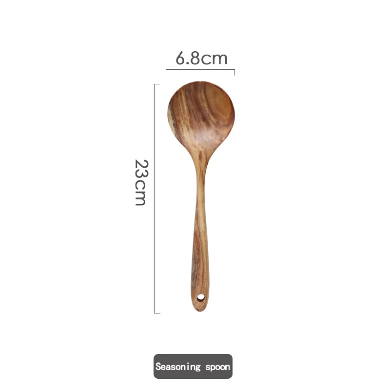 Teak oil spoon Натуральный Тиковый кухонный инструмент кухонная утварь деревянная кухонная утварь ремесленные столовые приборы рисовый фильтр ложка. Лопата для пиццы ложка - Цвет: Teak oil spoon