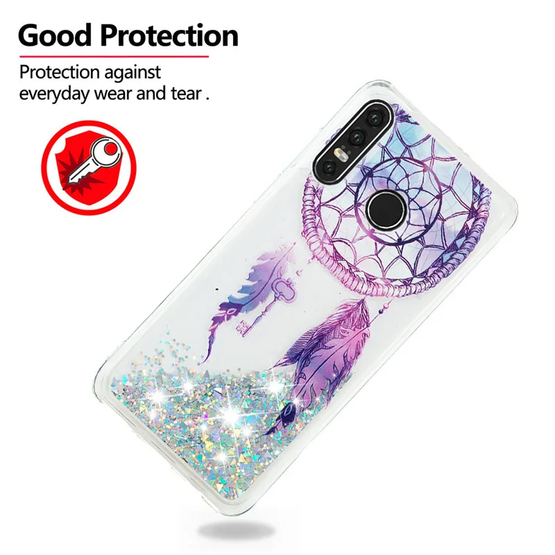 Honor 20S Чехол-Бампер для huawei P30 Lite милый Блестящий струящийся жидкий зыбучий песок чехол MAR-LX1M MAR-LX1H чехол s MAR LX1M LX1H