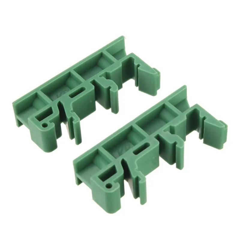 1 Pair DRG-01 PCB Mounting Brackets Screws Green For 35mm DIN Rails Adapter Replacements Parts | Обустройство дома