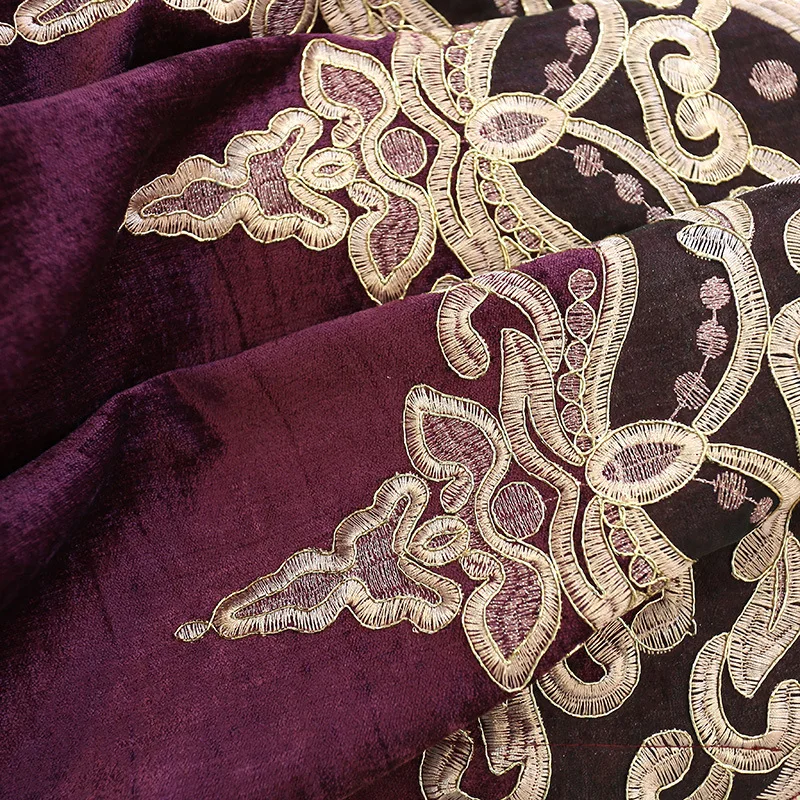 Роскошные жаккардовые шторы из полиэстера с вышивкой светонепроницаемые для