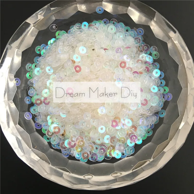 30 г (12000 шт)/50 (15000 шт) 3 мм плоские круглые свободные блестки раззноцветные часы