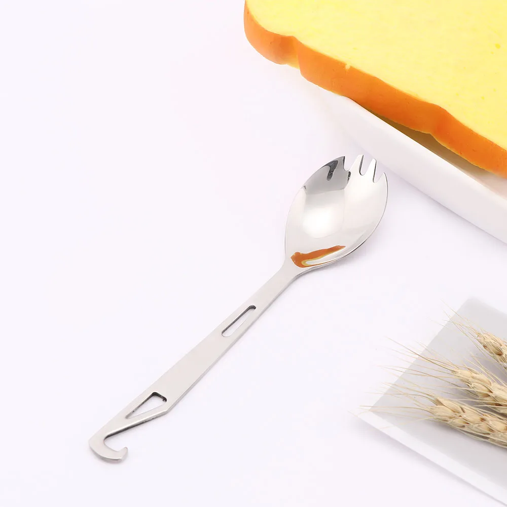 1 шт. многофункциональная походная кухонная посуда из нержавеющей стали Ложка