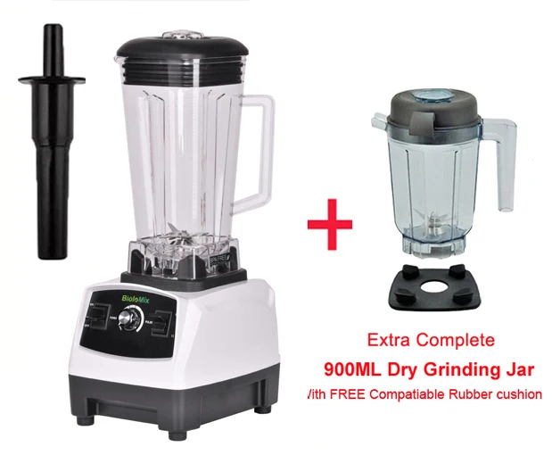 White extra dry jar 3HP 2200W без добавления бисфенола А 2L heavy duty Коммерческая профессиональная блендер миксер соковыжималка кухонный комбайн - Цвет: White extra dry jar