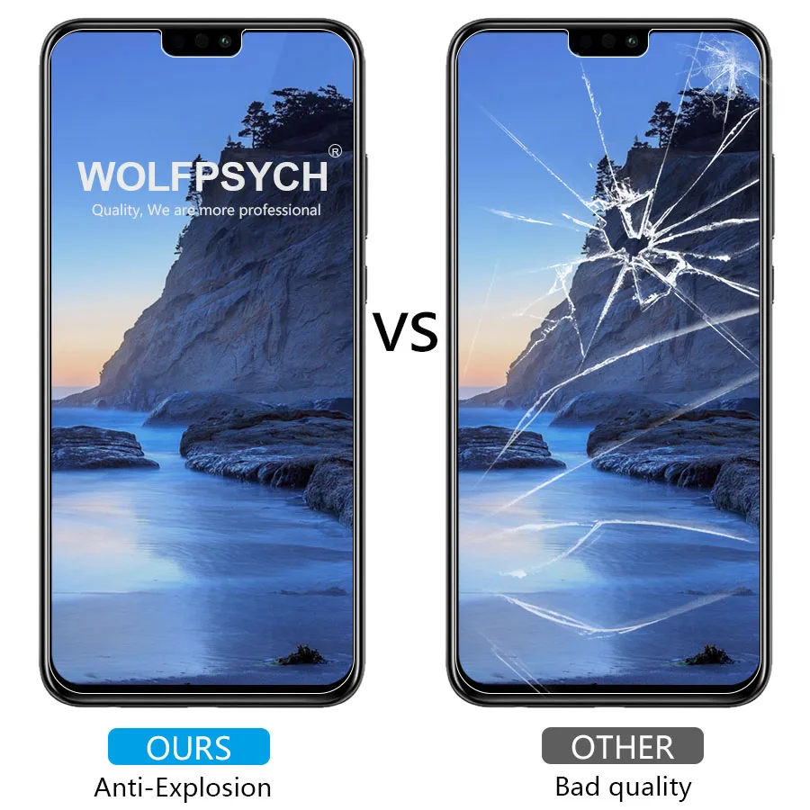 WOLFPSYCH 9 H секретность Антишпион Закаленное стекло Защитная пленка для huawei Honor 8X Max 7X
