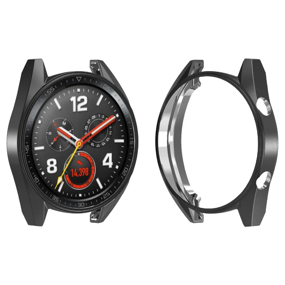 Huawei watch GT чехол для huawei watch gt чехол с ремешком Мягкий ТПУ покрытый круглый защитный чехол Аксессуары для смарт часов