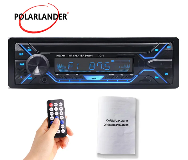 

3010 Bluetooth Car MP3 Player Single Din Car Stereo Audio 12V Bluetooth In-dash FM 1 Din Car Aux MP3/WMA/USB/TF card Player Car