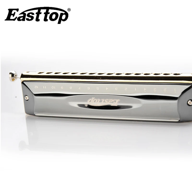 Easttop Профессиональный 16 отверстий 64 тон хроматической гармоника Губная гармошка музыкальный инструмент Ключ C Музыкальные инструменты