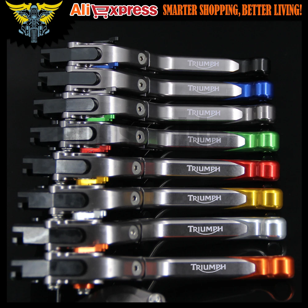 Титановые регулируемые складные рычаги тормозного сцепления для мотоцикла Triumph
