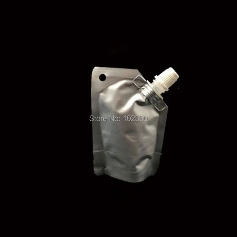 500 шт 50 мл белая пластиковая алюминиевая фольга Doypack жидкий стоячий мешок для