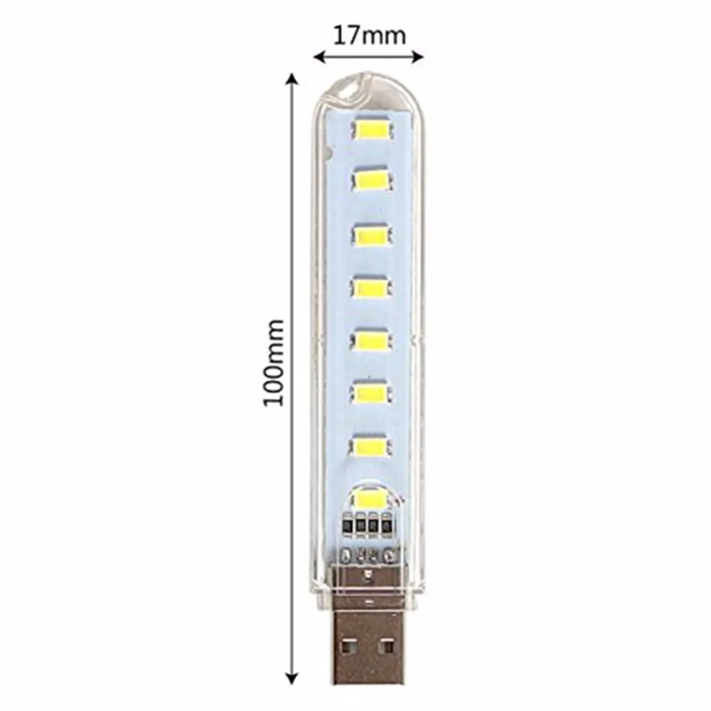 Новинка светодиодсветильник лампа с белым/теплым белым мини USB 3 светодиода 8