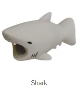 Shark 1 шт. кабель протектор для Iphone устройства для сматывания кабеля держатель для телефона аксессуар чомперы Кролик Собака Кот, животное, кукла забавная модель - Цвет: Shark